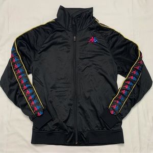 Kappa 222 Banda Carambie Zip Up Jacket - BLACK/FUCHSIA